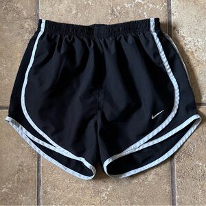 Nike Women's Tempo Brief Lined Black and White Athletic Running Shorts XS